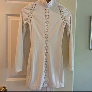 House of CB White Long Sleeve Bodycon Dress
